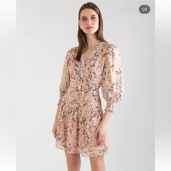 Shoshanna Pink and Gold Monte Dress - Picture 2 of 13